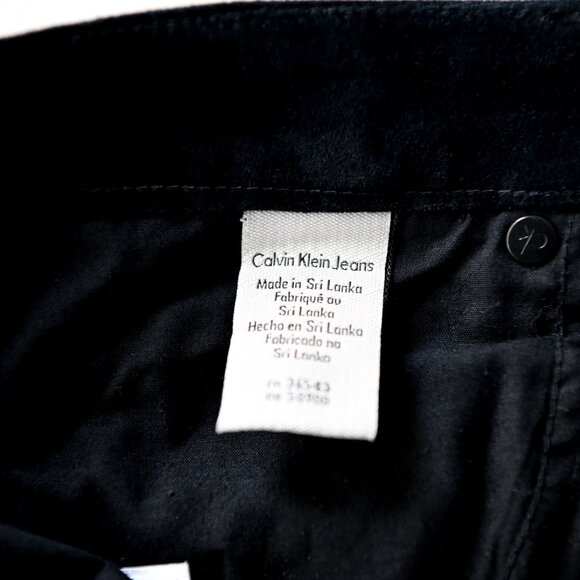 CALVIN KLEIN Black Velour Legging Jeans - Size 30 - Picture 5 of 8
